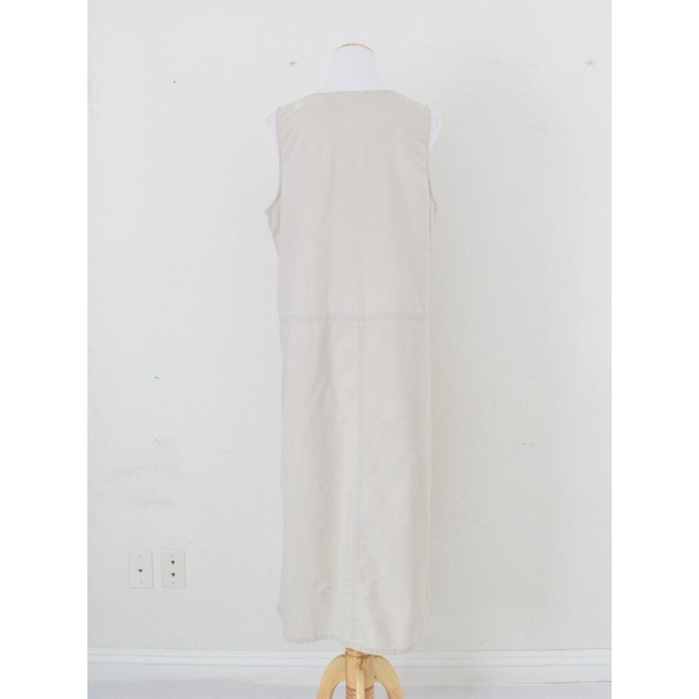 Vintage Linen/Cotton Sack Dress | 90s long dress size L - Picture 4 of 10